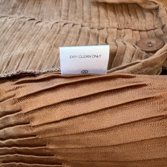 Toni Morgan Medium Chocolate Brown Jacket Button Down Pleated Collared Patterned - Picture 15 of 16